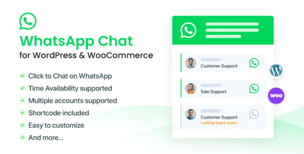 WhatsApp Chat WordPress Plugin – Add direct WhatsApp chat button