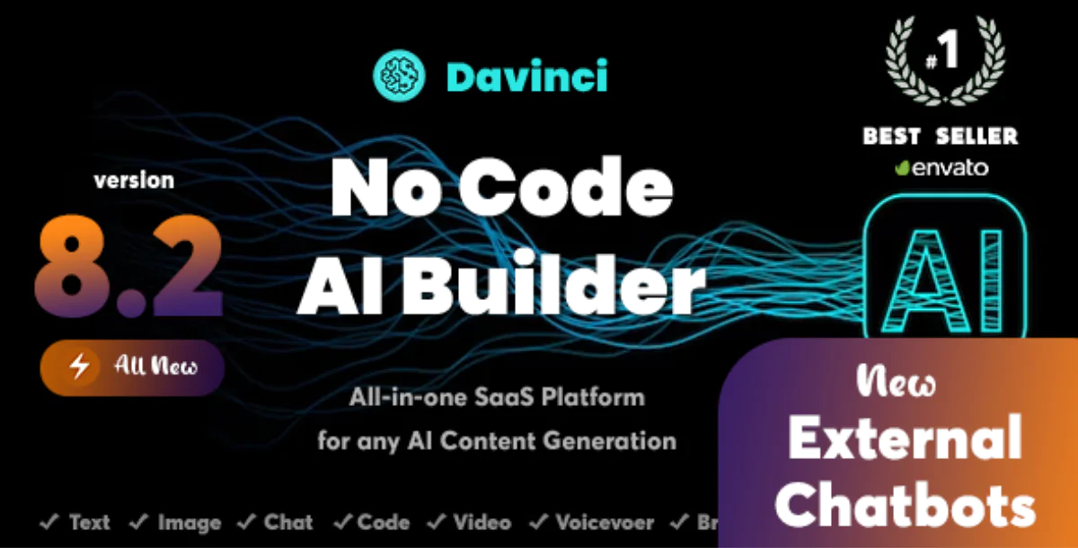 Davinci AI - OpenAI Content, Text, Image, Voice, Chat, Code, Transcript, and Video Generator